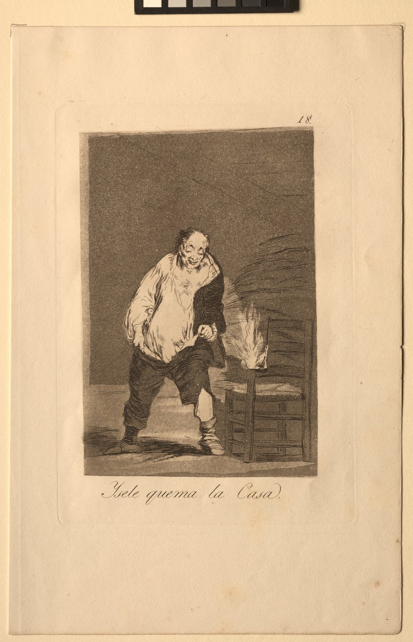 Caprichos: Ve Evi Yanıyor.. by Francisco de Goya