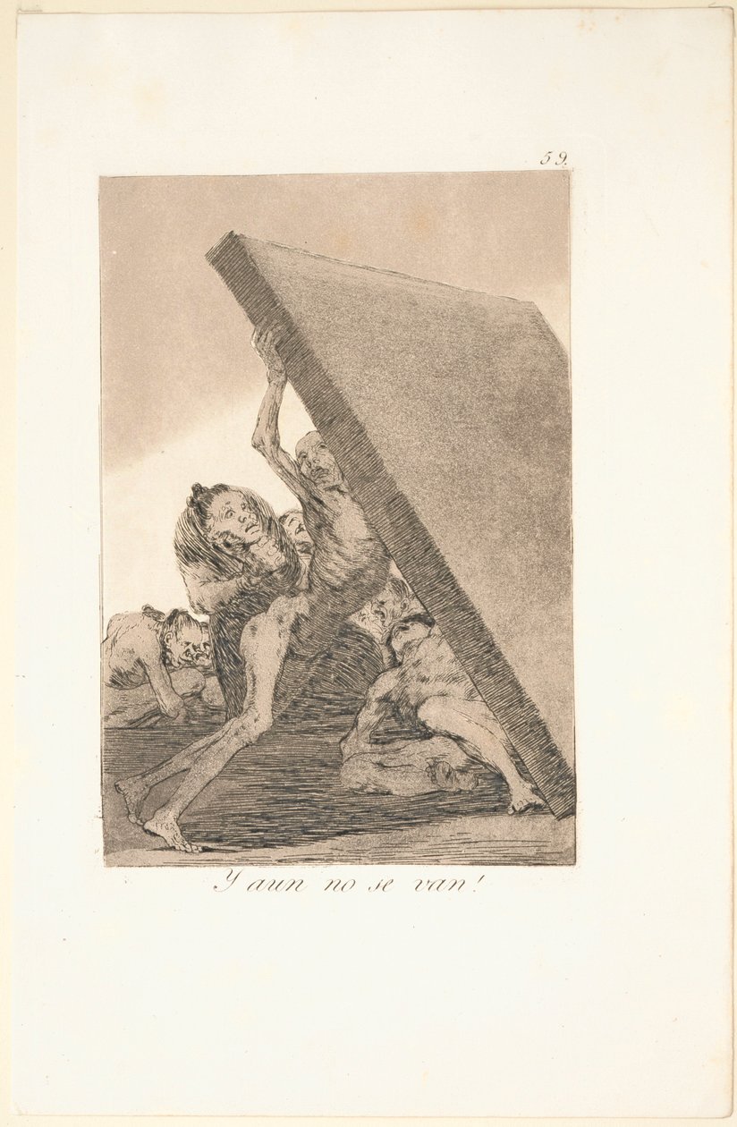 Caprichos: Ve Hala Gitmiyorlar!. by Francisco de Goya