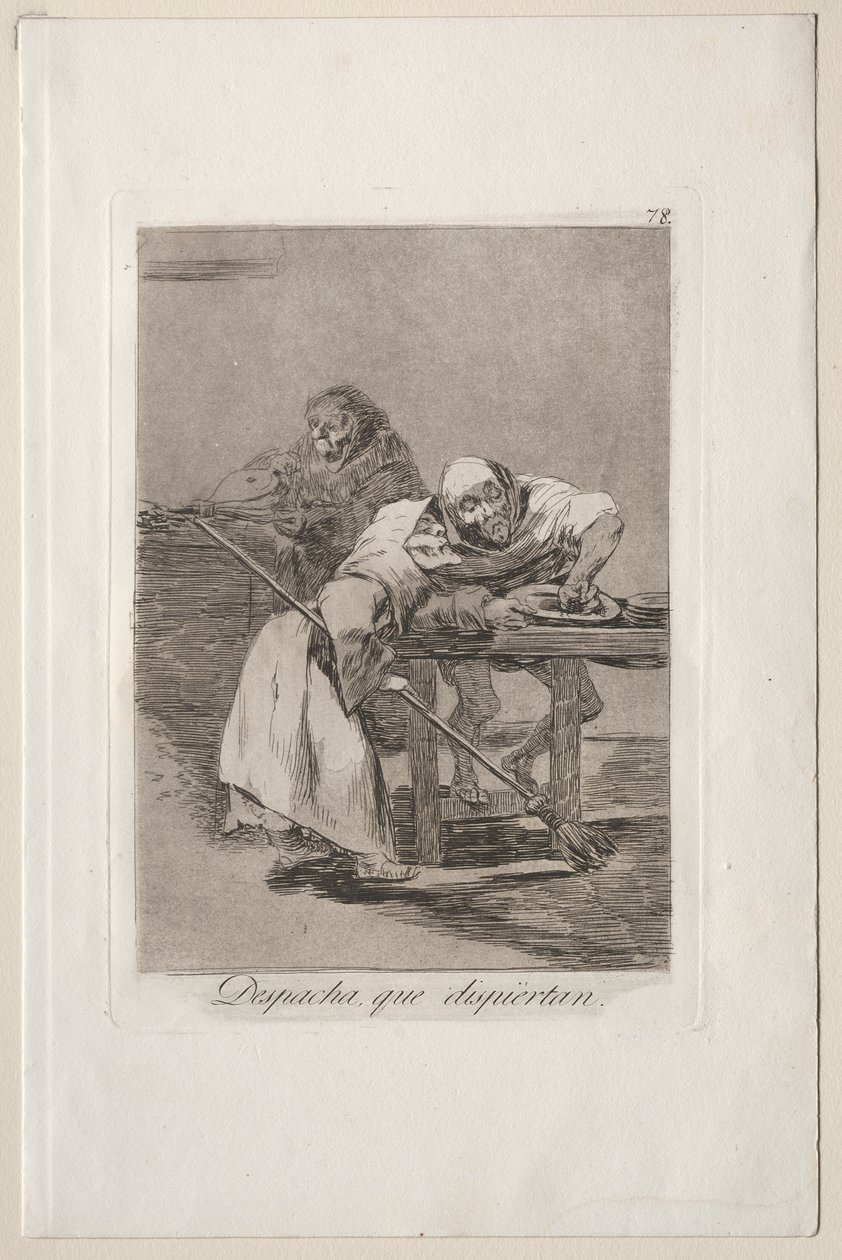 Caprichos: Çabuk Olun Uyanıyorlar by Francisco de Goya