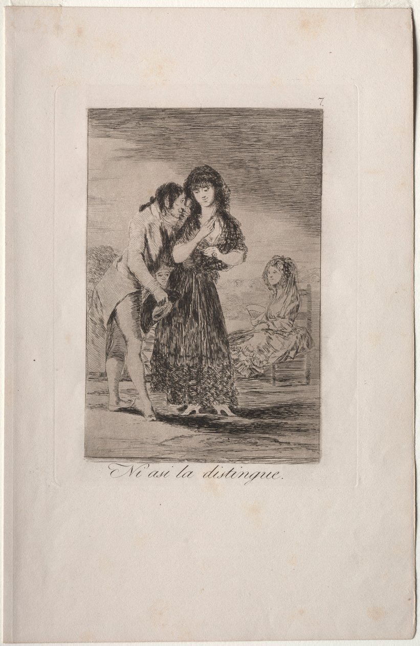 Caprichos: Böyle Bile Onu Çıkaramaz. by Francisco de Goya