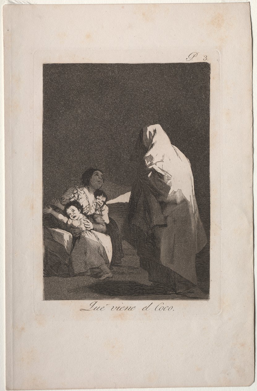 Caprichos: İşte Bogieman Geliyor by Francisco de Goya