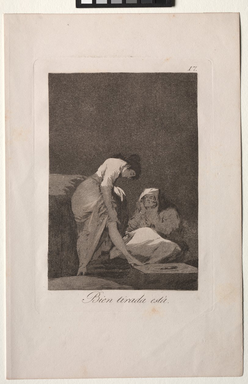 Caprichos: Güzel Esnemiş by Francisco de Goya