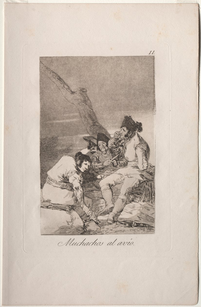 Caprichos: Delikanlılar Hazırlanıyor. by Francisco de Goya