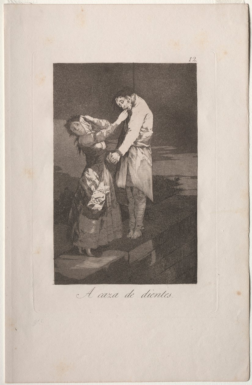 Caprichos: Diş Avı. by Francisco de Goya