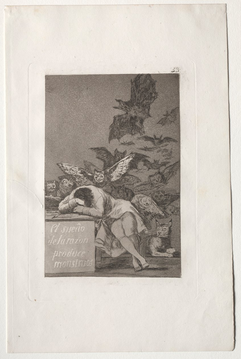 Caprichos: Aklın Uykusu Canavarlar Yaratır. by Francisco de Goya