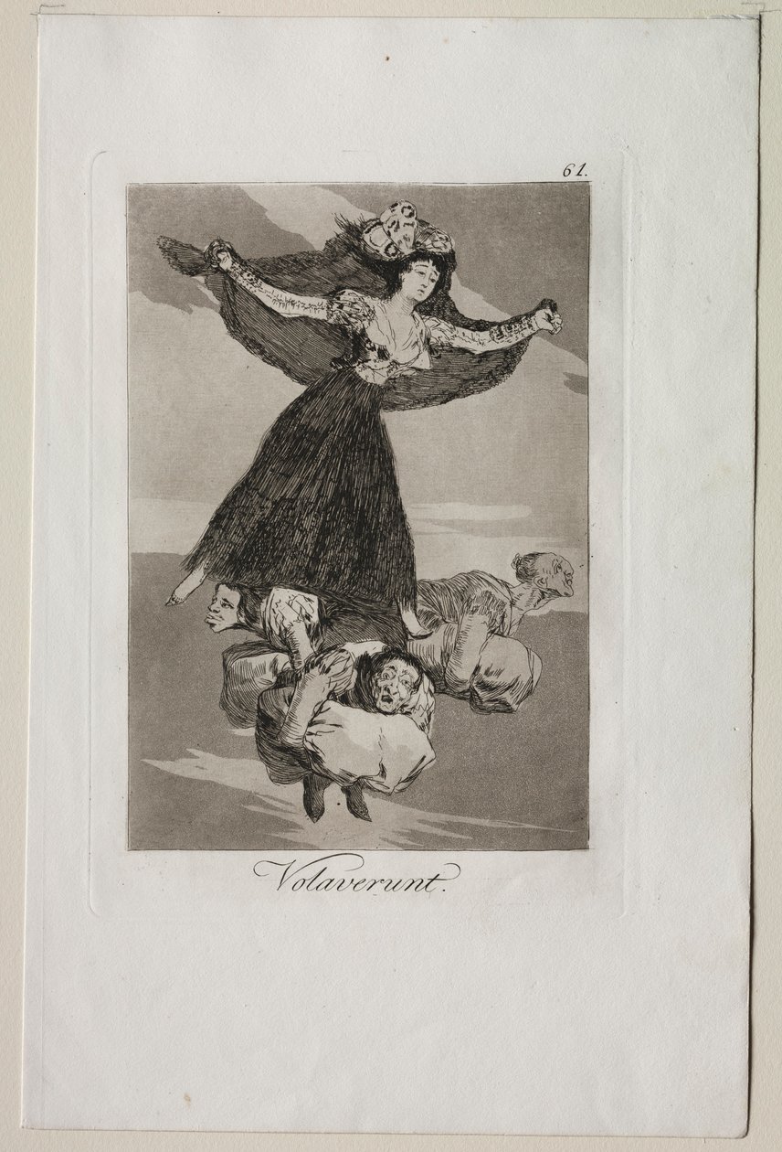 Caprichos: Uçmuşlar. by Francisco de Goya