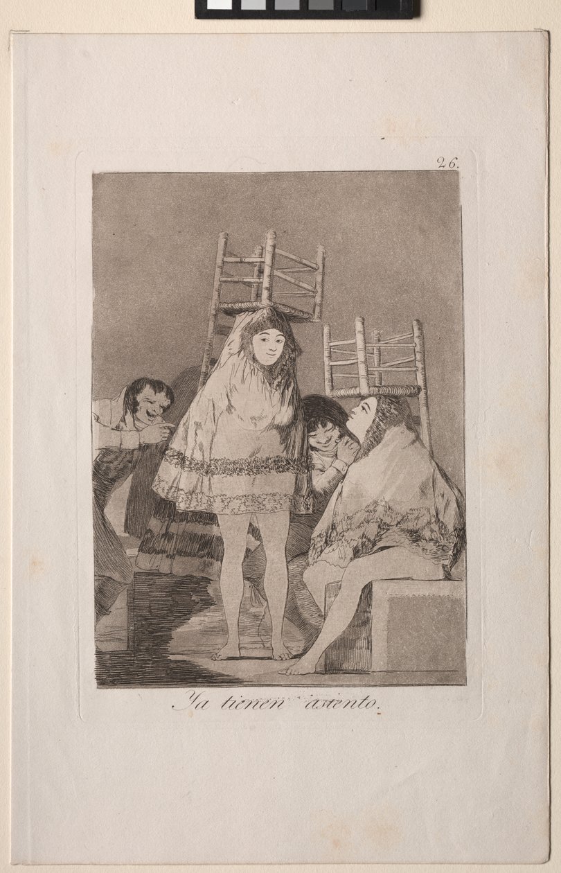 Caprichos: Zaten Yerleri Var (yani altta) by Francisco de Goya