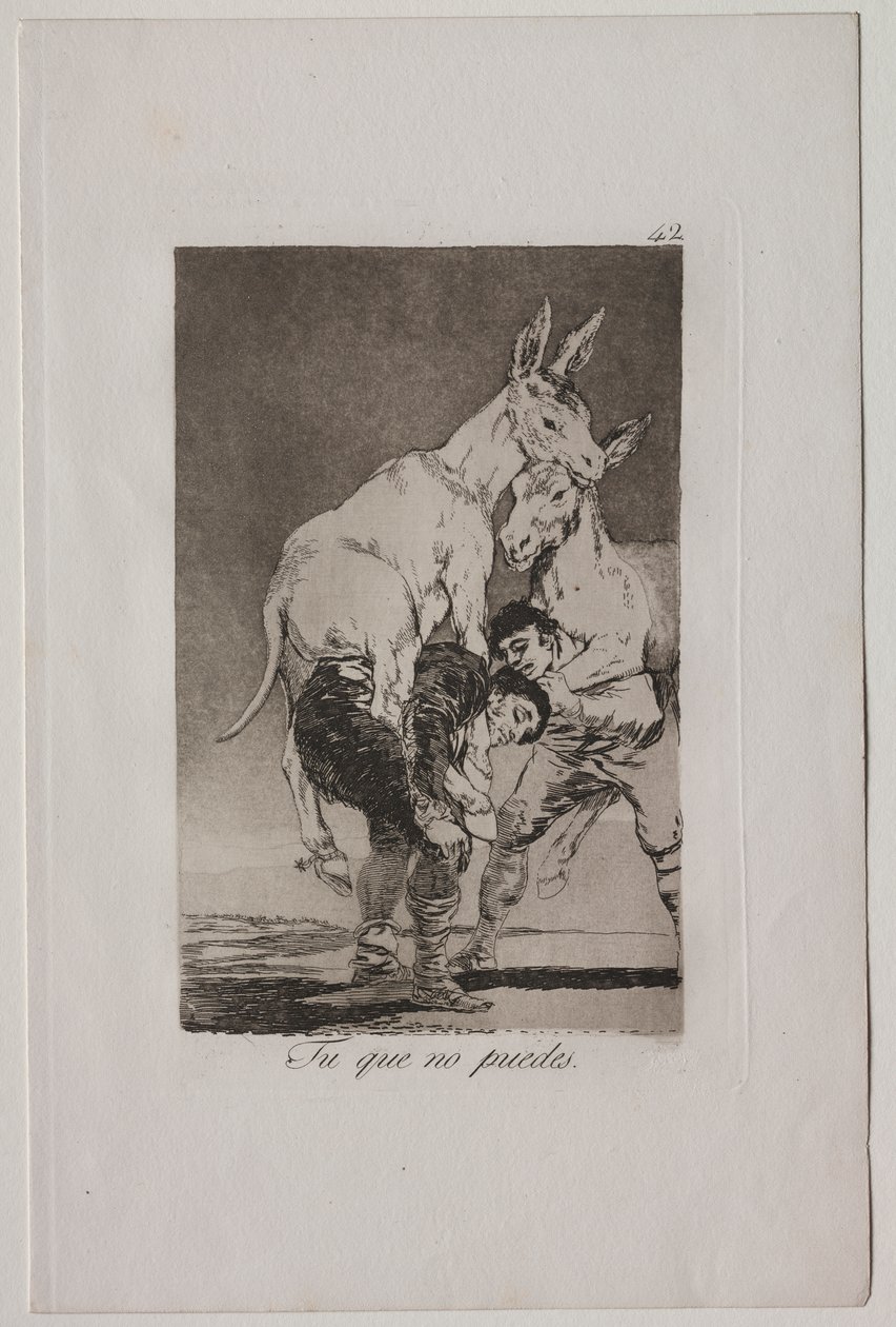 Caprichos: Yapamayan Sen by Francisco de Goya