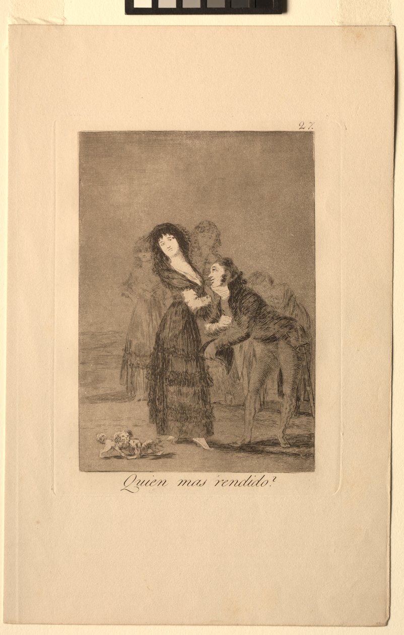 Caprichos: Hangisi Daha Fazla Üstesinden Geldi. by Francisco de Goya