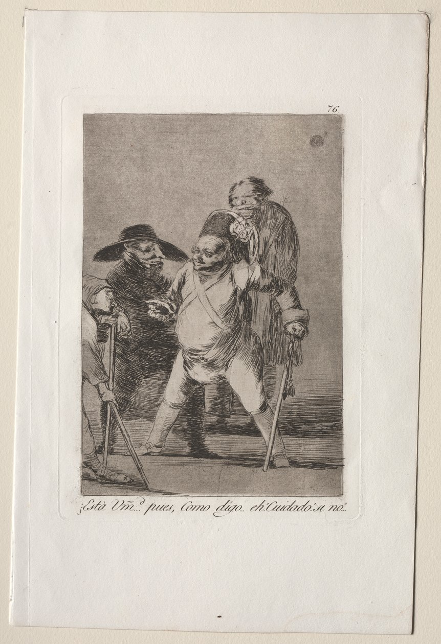 Caprichos: Anlıyor musun?...Eh, dediğim gibi...eh! Dikkat! Aksi durumda... by Francisco de Goya