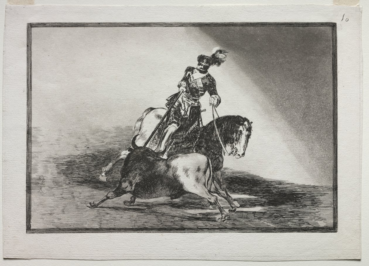 Charles V Valladolid'de Ringde Boğa Mızraklamak by Francisco de Goya