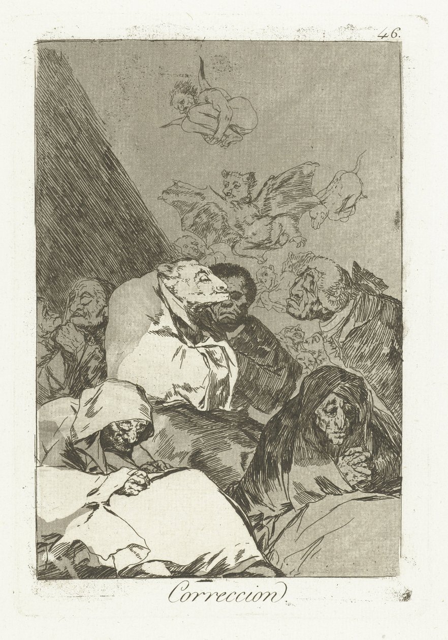 doğru Düzeltme (nesne üzerindeki başlık) Los Caprichos (dizi adı) by Francisco de Goya