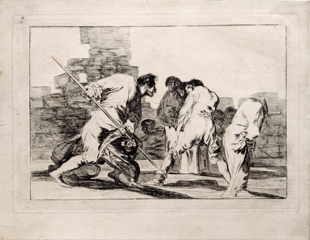 Los Disparates Follies dizisinden Cruel Folly, 1815-1819 by Francisco de Goya