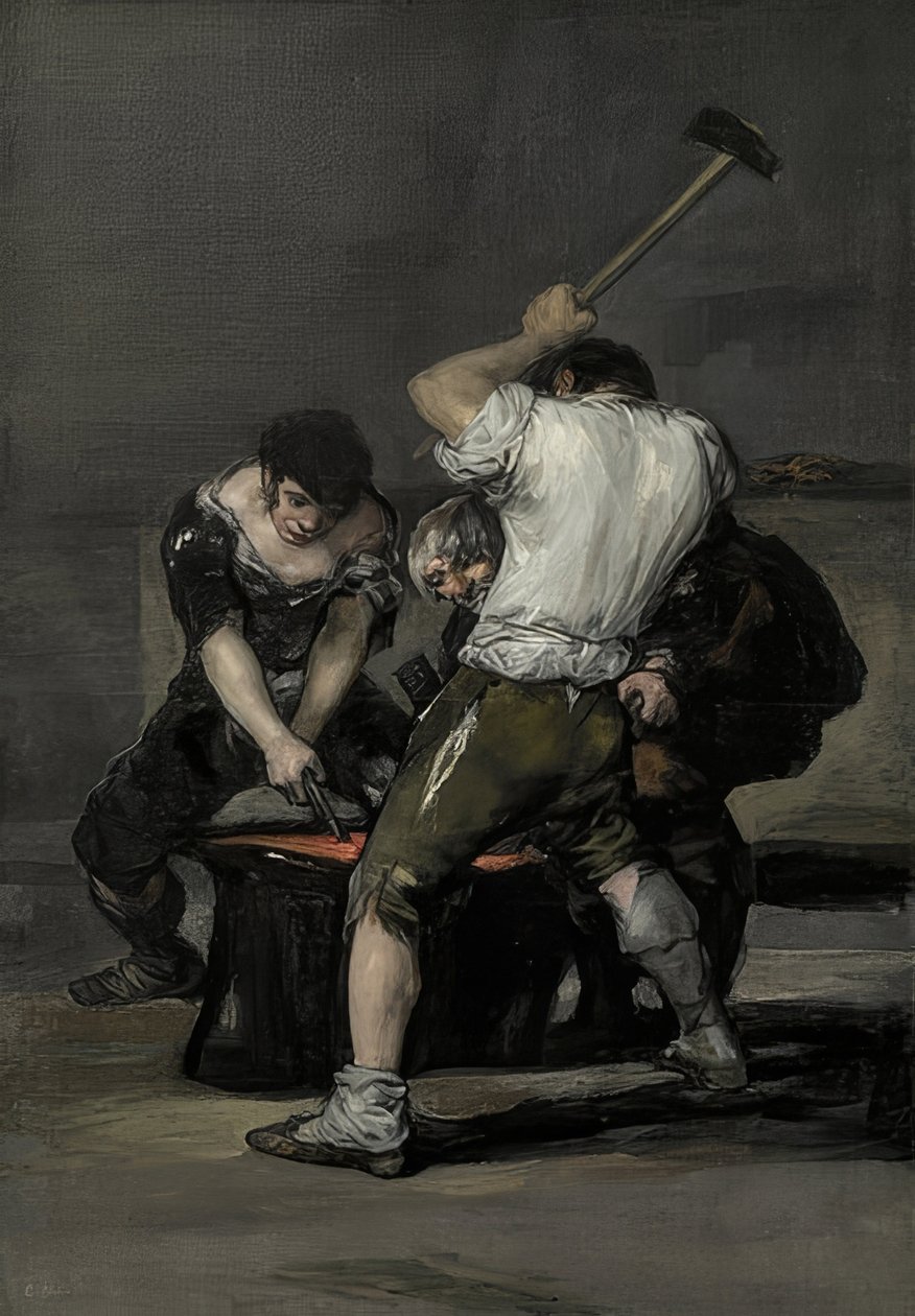Demirhane. 1815-20 civarında by Francisco de Goya