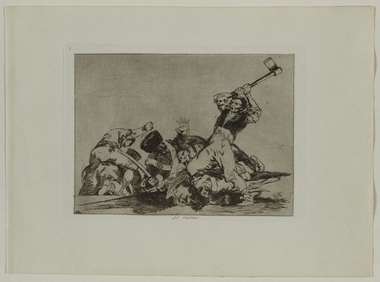 Savaşın Felaketleri: Pl., 3, Aynı Şey, 1810-1813. by Francisco de Goya