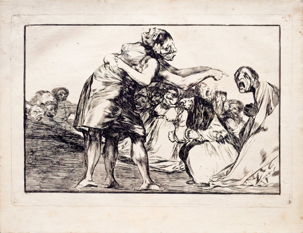 Los Disparates Follies serisinden Düzensiz Folly, 1815-1819 by Francisco de Goya