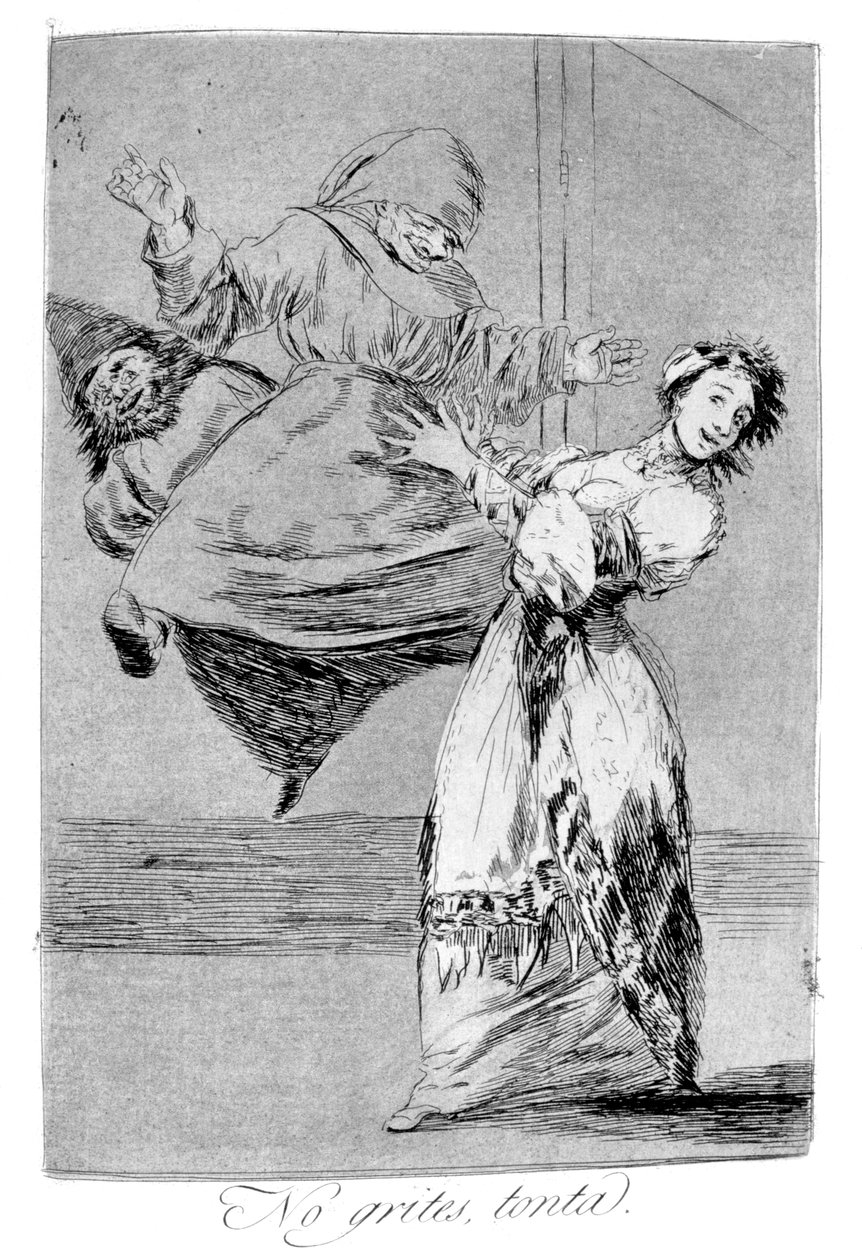 Aptal bağırma, 1799 by Francisco de Goya