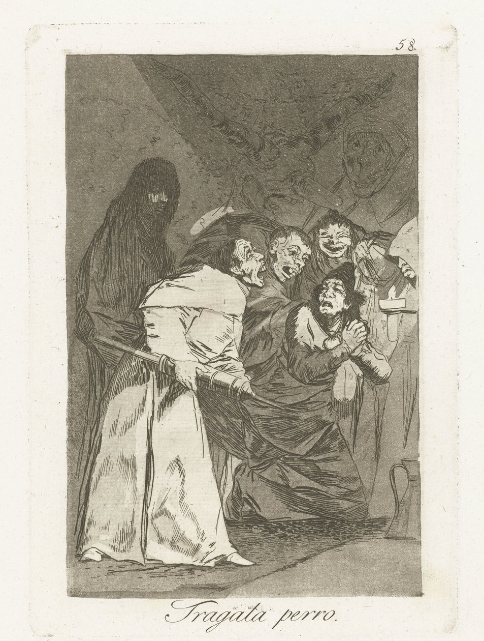 yutmak, köpek tragala perro Los Caprichos (dizi adı) by Francisco de Goya