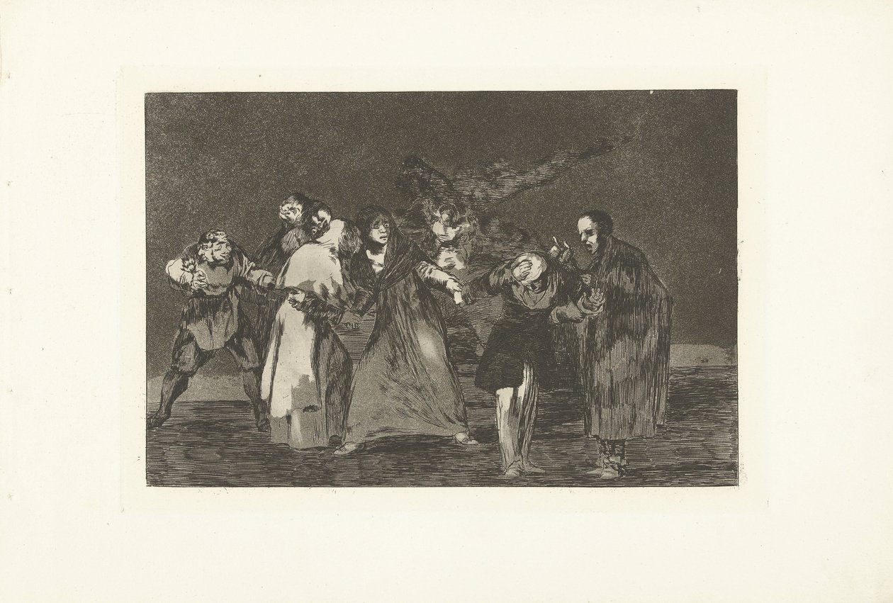 üçlü aptallık farklı üçlü Los Disparates (Çılgınlıklar) (dizi adı) Los Proverbios (Atasözleri) (dizi başlığı) by Francisco de Goya