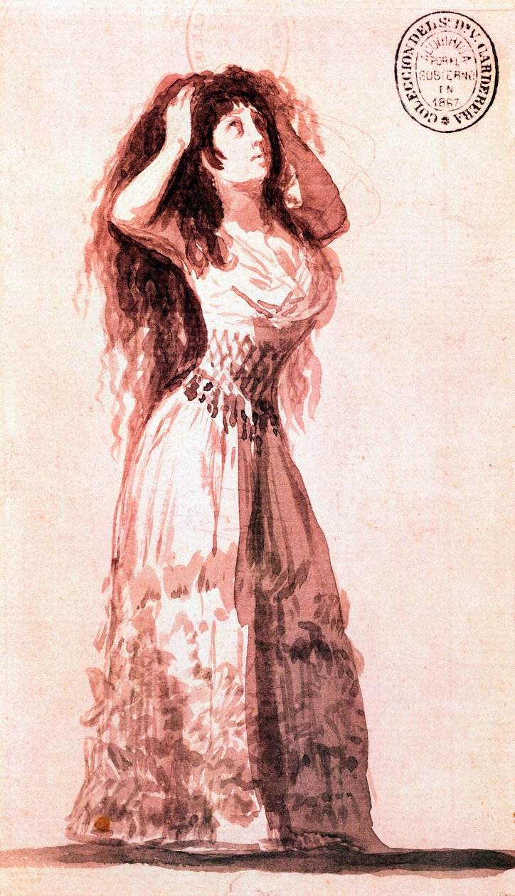 Düşes Alba saçlarını düzenliyor. Francisco de Goya y Lucientes