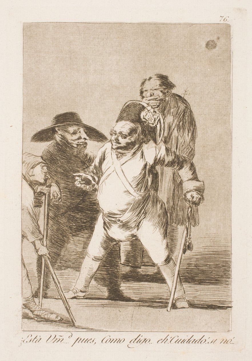 Oradalar mı? Ben de dedim ki... uh dikkat et! Veya... by Francisco de Goya