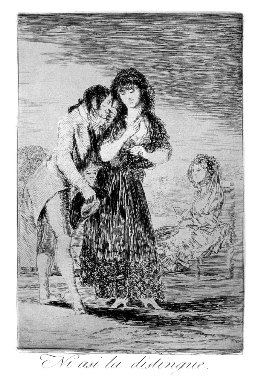 Bu şekilde bile onu çıkaramaz, 1799 by Francisco de Goya
