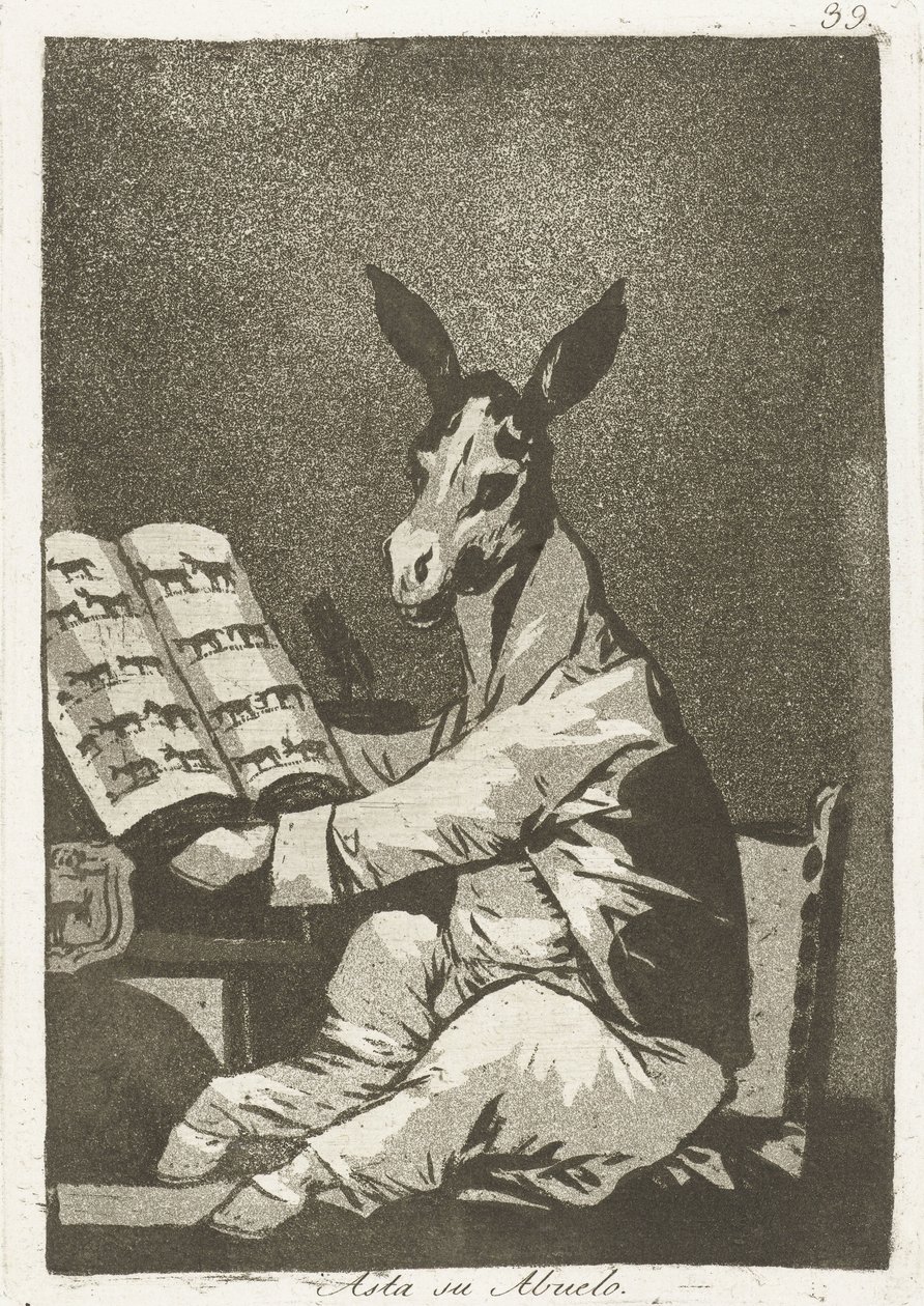 dedesi gibi Asta su abuelo (nesne üzerindeki başlık) Los Caprichos (dizi adı) los caprichos by Francisco de Goya