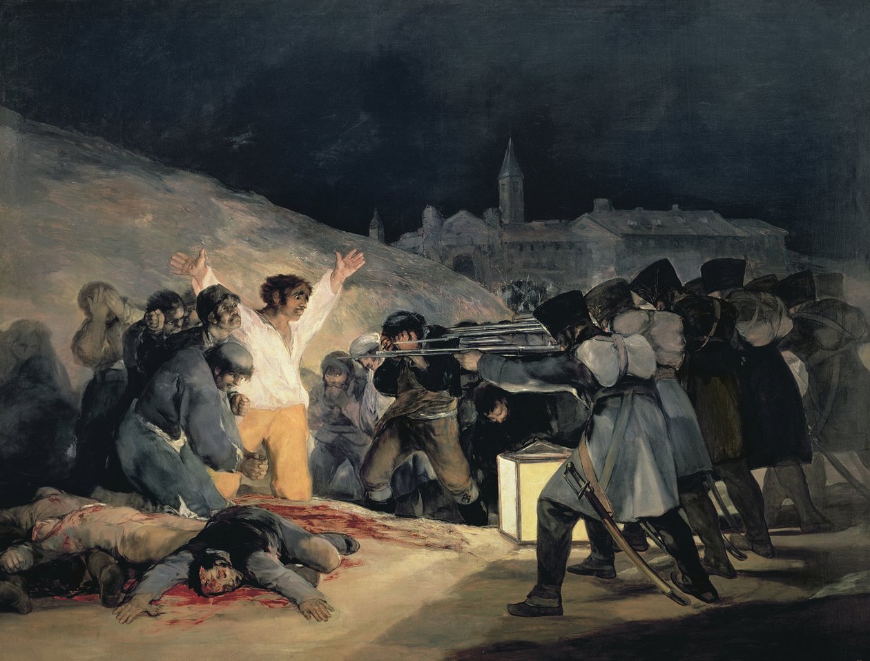 Madrid Savunucularının İnfazı, 3 Mayıs 1808, 1814 (ayrıntılar için ayrıca bkz. 155453) by Francisco de Goya