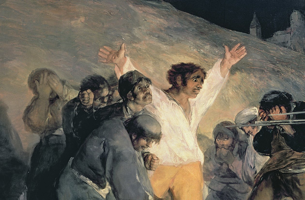 Madrid Savunucularının İnfazı, 3 Mayıs 1808, 1814, tuval üzerine yağlıboya 507 detayı by Francisco de Goya