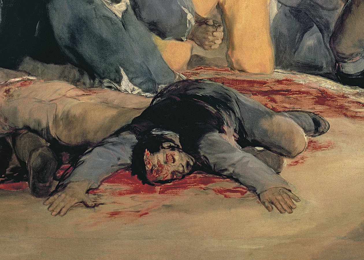 Madrid Savunucularının İnfazı, 3 Mayıs 1808, 1814, tuval üzerine yağlıboya 507 detayı by Francisco de Goya