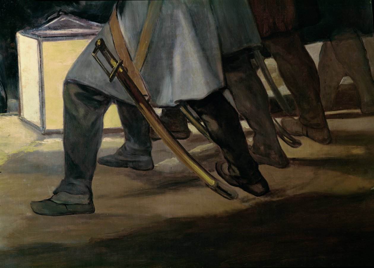Madrid Savunucularının İnfazı, 3 Mayıs 1808, asker ayaklarının detayı, 1814 tuval üzerine yağlı boya 507 detayı by Francisco de Goya