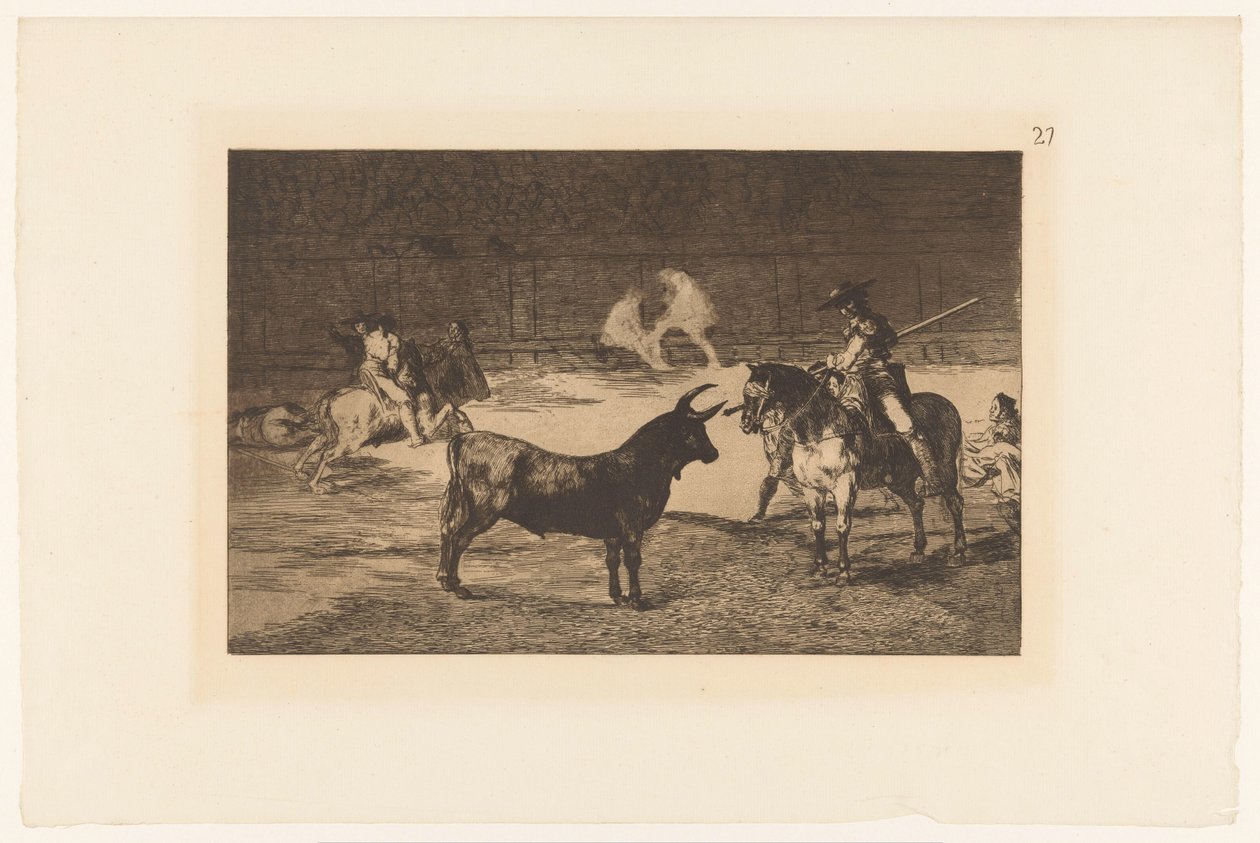 Fernando del Toro, en üst düzey uit Ünlü Fernando del Toro, barilarguero, canavarı direğiyle zorluyor Stierengevechten (dizi adı) La Taureamachie (dizi adı) Boğa Güreşi (dizi başlığı) by Francisco de Goya