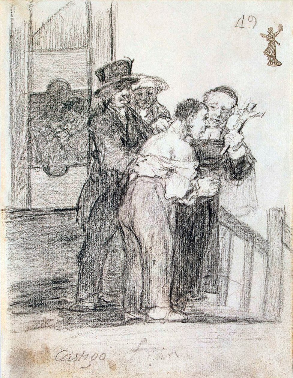 Fransız Cezası, 1824 ve 1828 yılları arasında. by Francisco de Goya