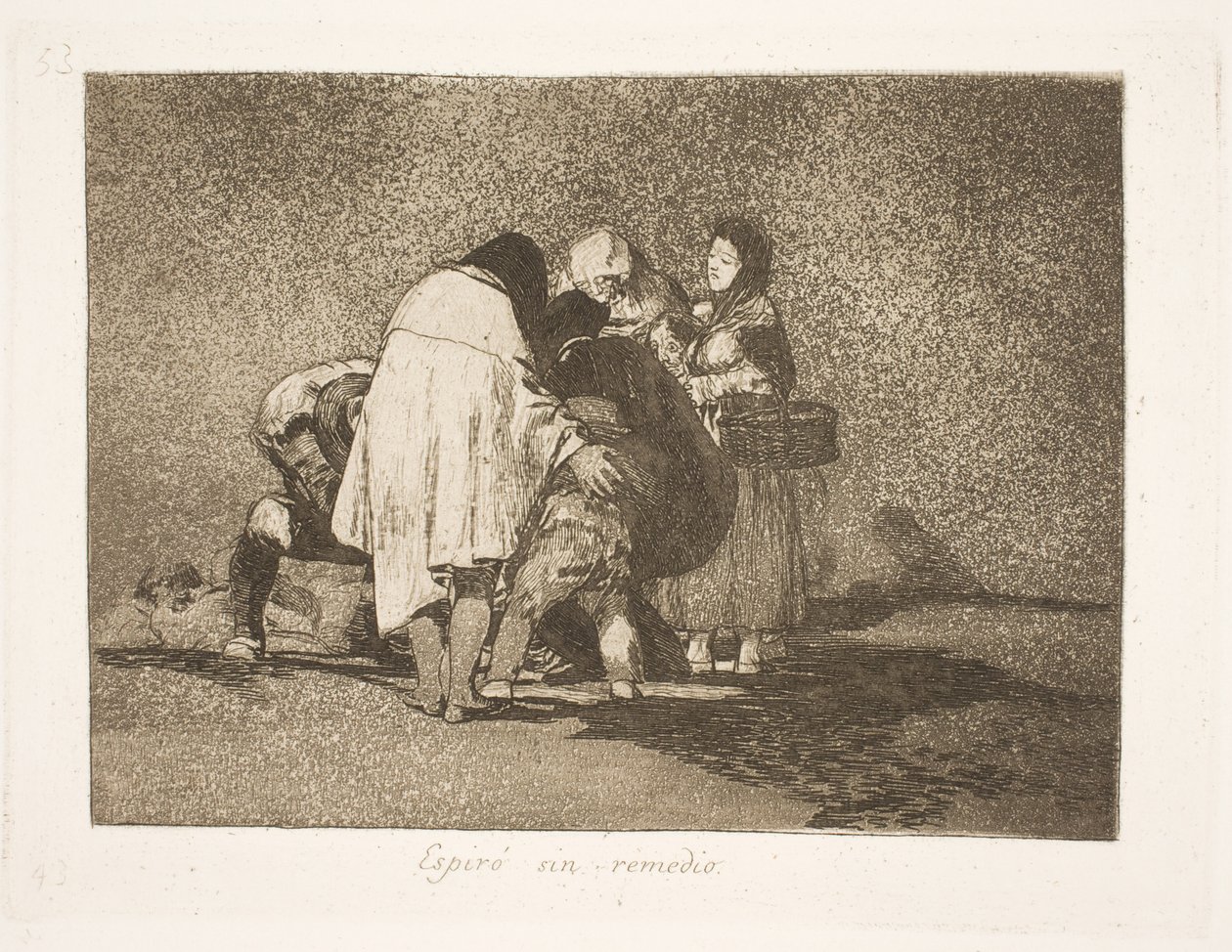 Kendisine yardım edemeden öldü (53) by Francisco de Goya