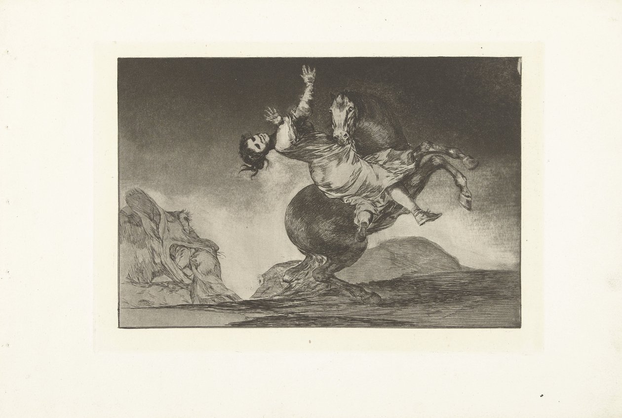 kaçıran at El caballo yırtıcı kuşu Los Disparates (Çılgınlıklar) (dizi adı) Los Proverbios (Atasözleri) (dizi başlığı) by Francisco de Goya