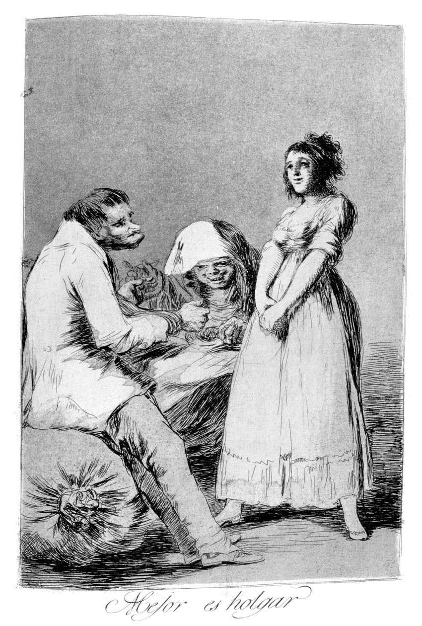 Tembel olmak daha iyidir, 1799 by Francisco de Goya
