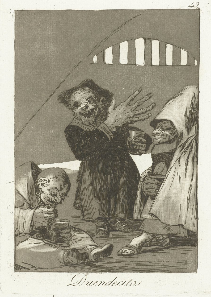 Kobolds Elfler Los Caprichos (dizi başlığı) by Francisco de Goya