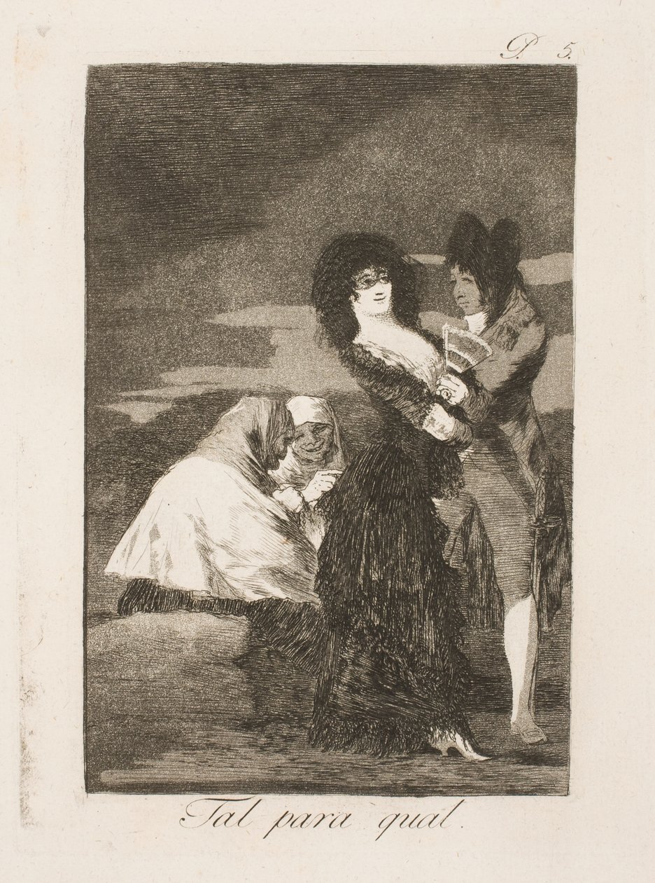 Bir karga bir eş arayacak by Francisco de Goya