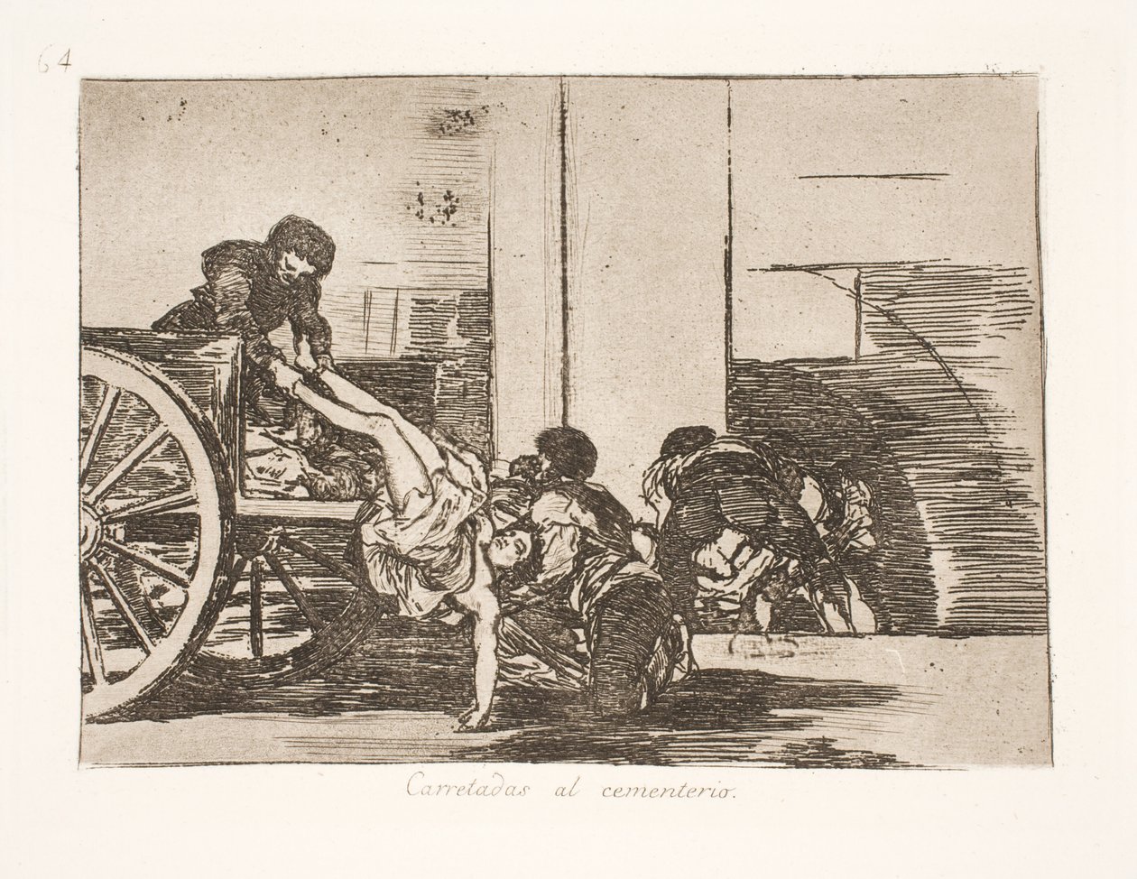 Arabayla mezarlığa götürüldü (64) by Francisco de Goya