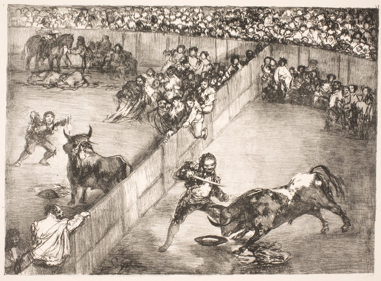 "La Division de la Place" [Bölünmüş arenada boğa güreşi] by Francisco de Goya