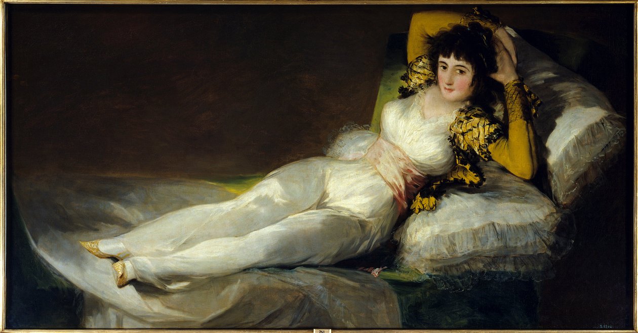 La maja vestida (Sevimli vetue (giyinmiş). by Francisco de Goya