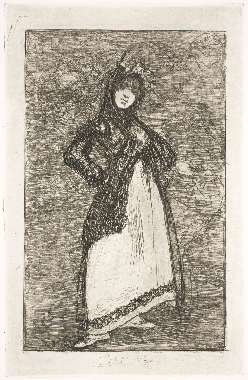 Şeytanların arka planına karşı Maja by Francisco de Goya