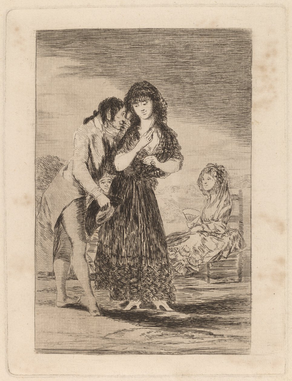 Ni asi la distingue (Böyle Olsa Bile Onu Çıkaramaz) by Francisco de Goya