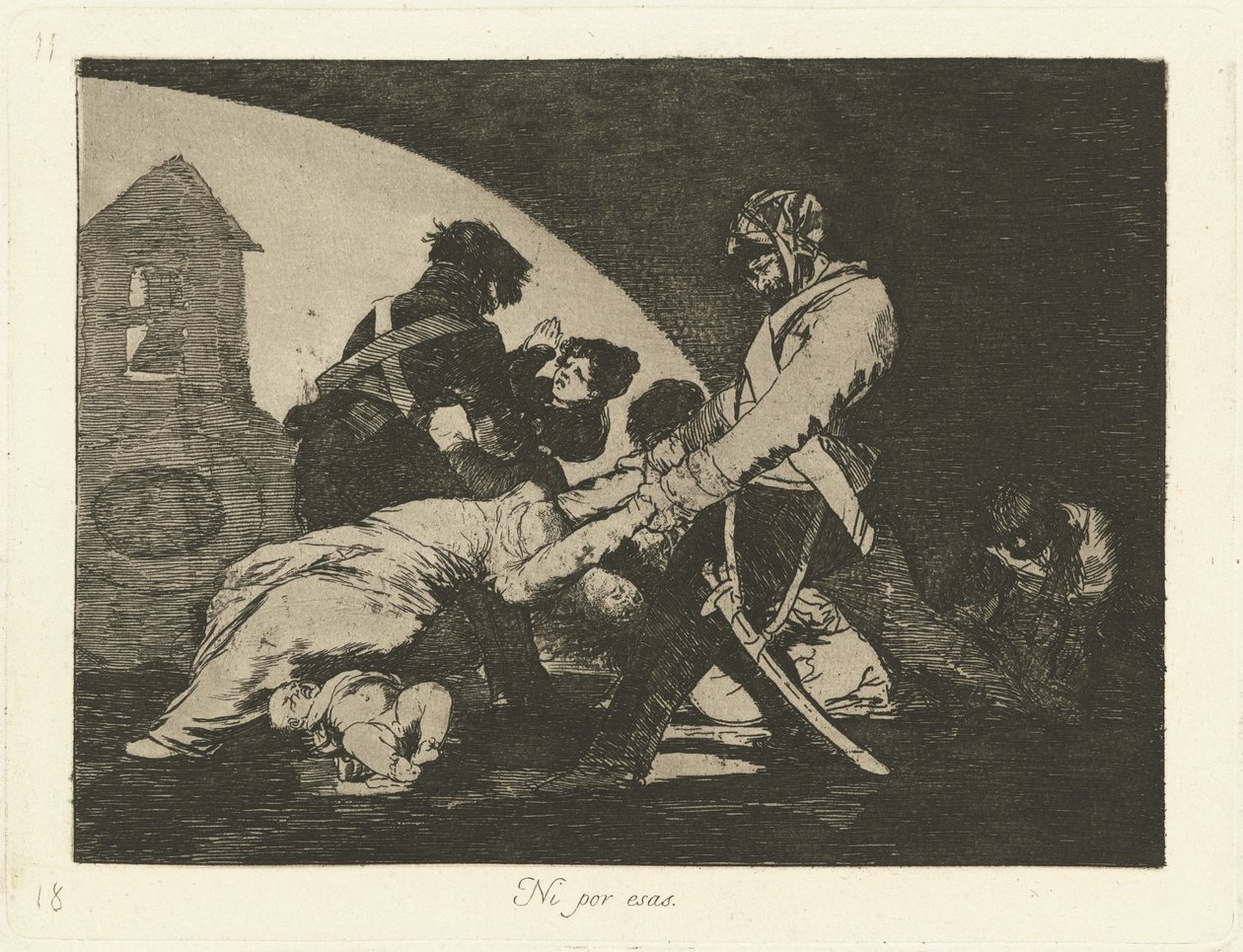 Ni por esas (Bunları da Yapmayın) by Francisco de Goya