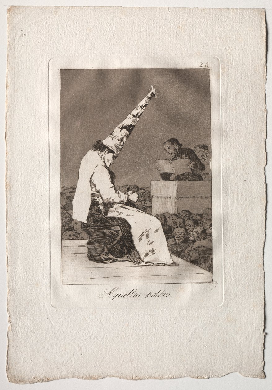 Seksen Caprichos: O Polbolar by Francisco de Goya