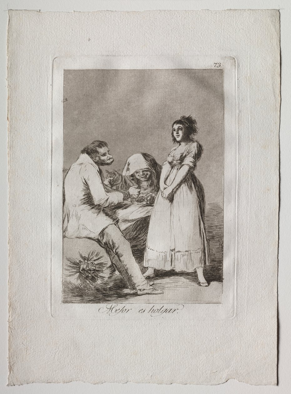 Ochenta Caprichos: Tembel Olmak Daha İyidir by Francisco de Goya