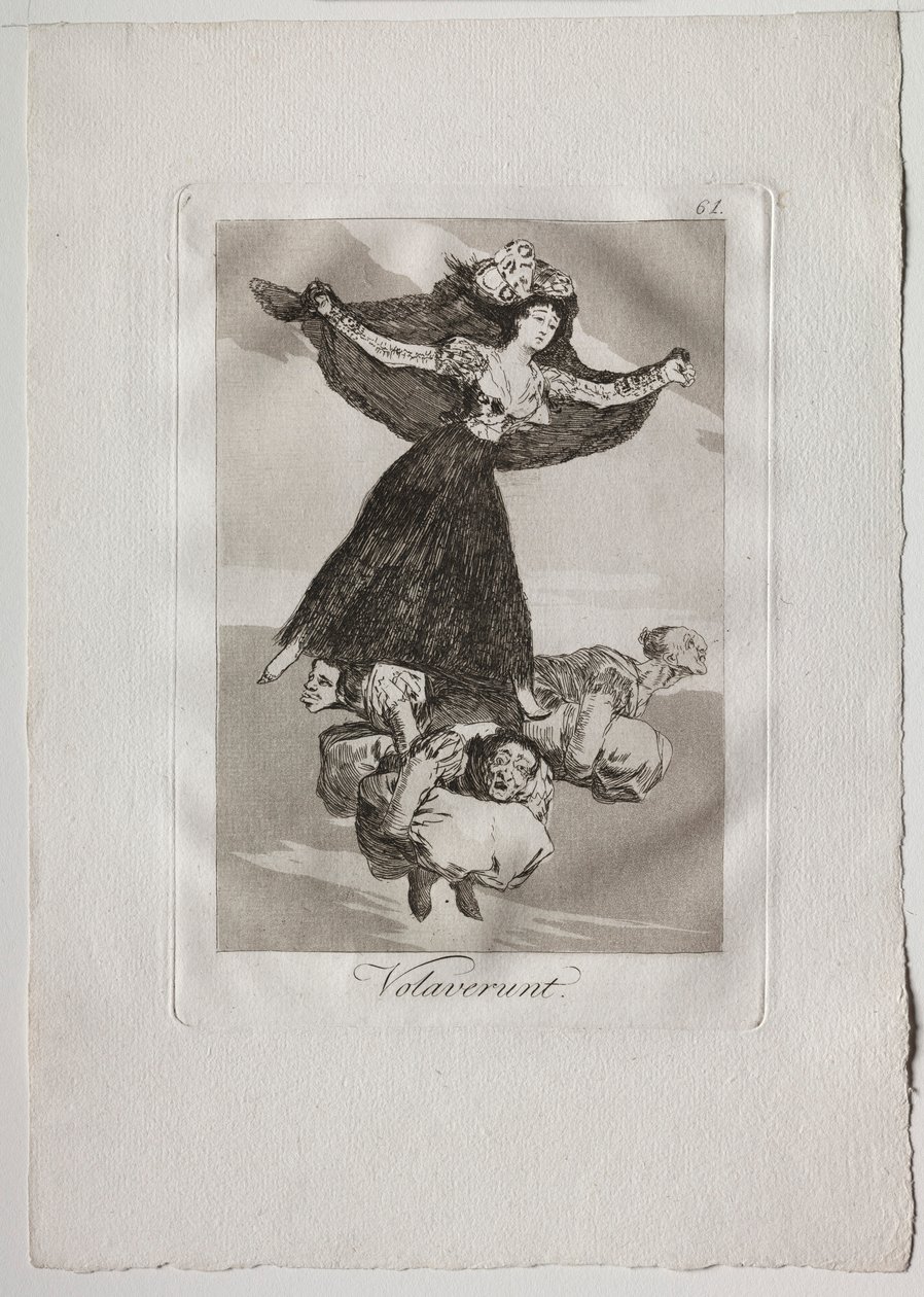 Ochenta Caprichos: Volaverunt, 1793-1798. by Francisco de Goya