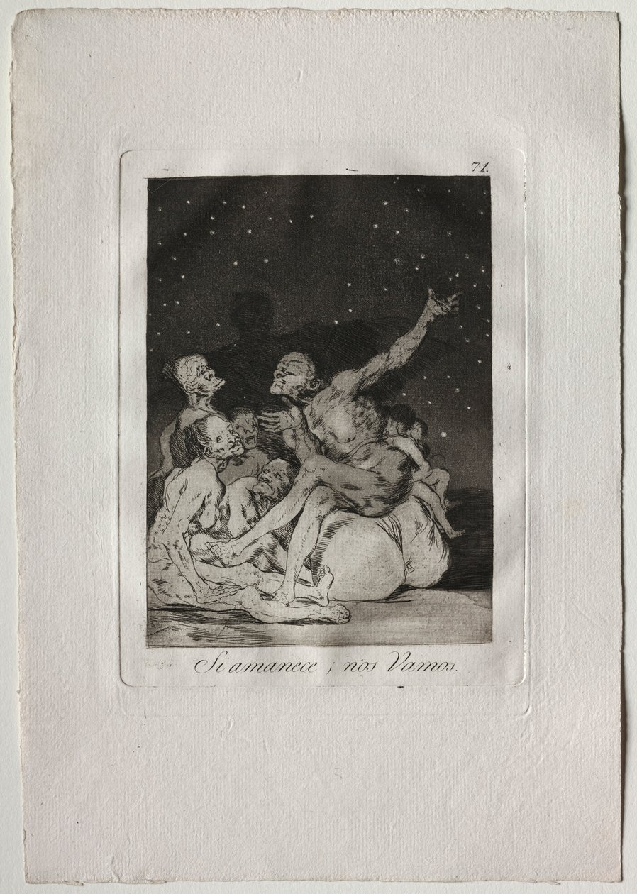 Ochenta Caprichos: Gün Çıkınca Uzaklaşacağız, 1793-1798. by Francisco de Goya