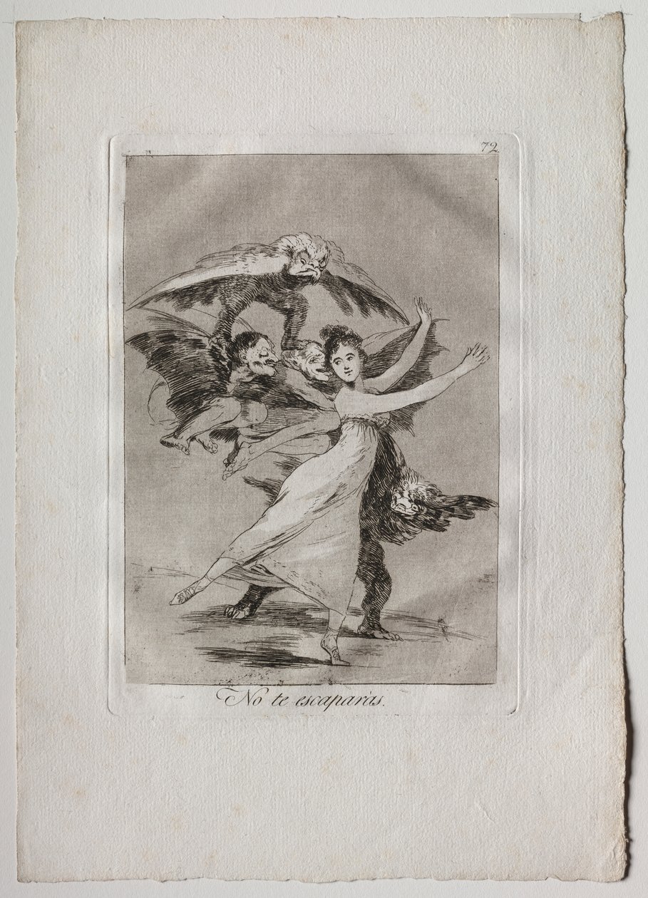 Ochenta Caprichos: Kaçmayacaksın by Francisco de Goya