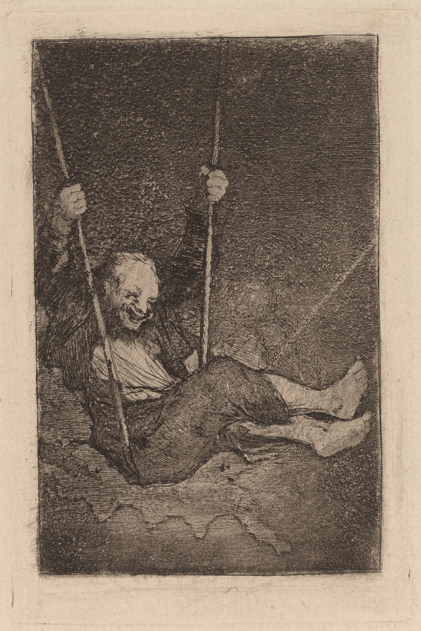 Salıncakta Yaşlı Adam by Francisco de Goya